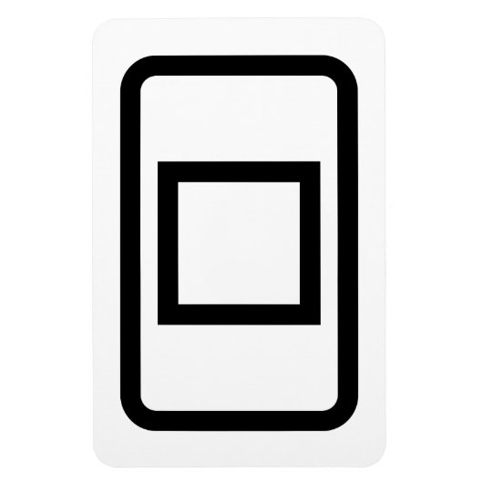 Zener-Kaart | Holle vierkant Magneet (Verticaal)