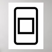 Zener-Kaart | Holle vierkant Poster (Voorkant)