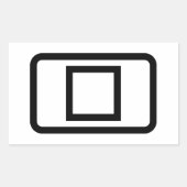 Zener-Kaart | Holle vierkant Rechthoekige Sticker (Voorkant)