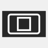 Zener-Kaart | Holle vierkant Rechthoekige Sticker (Voorkant)