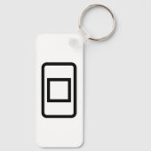 Zener-Kaart | Holle vierkant Sleutelhanger (Achterkant)