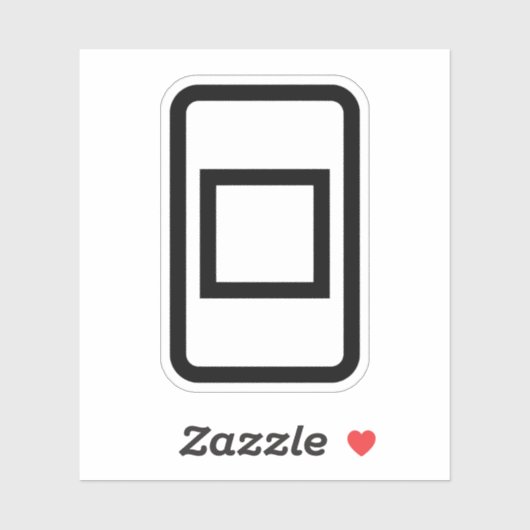 Zener-Kaart | Holle vierkant Sticker (Vel)