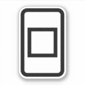 Zener-Kaart | Holle vierkant Sticker (Voorkant)