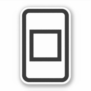 Zener-Kaart Holle vierkant Sticker