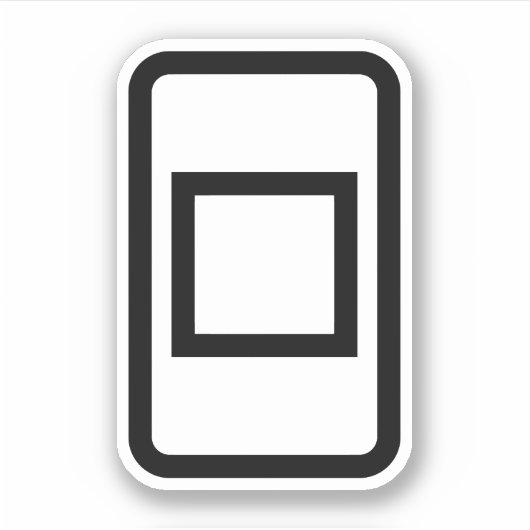 Zener-Kaart | Holle vierkant Sticker (Voorkant)