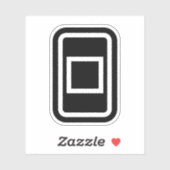 Zener-Kaart | Holle vierkant Sticker (Vel)