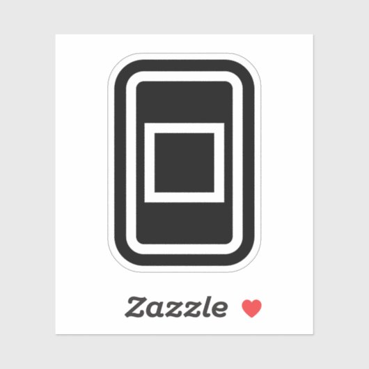 Zener-Kaart | Holle vierkant Sticker (Vel)