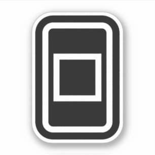 Zener-Kaart Holle vierkant Sticker