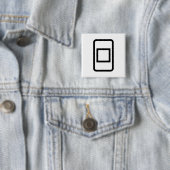 Zener-Kaart | Holle vierkant Vierkante Button 5,1 Cm (In situ)