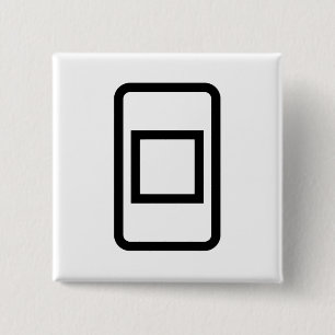 Zener-Kaart   Holle vierkant Vierkante Button 5,1 Cm