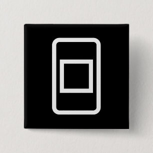 Zener-Kaart   Holle vierkant Vierkante Button 5,1 Cm