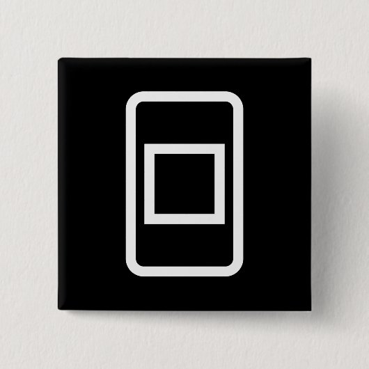 Zener-Kaart | Holle vierkant Vierkante Button 5,1 Cm (Voorkant)