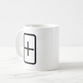 Zener-Kaart | plusteken Koffiemok (Voorkant links)