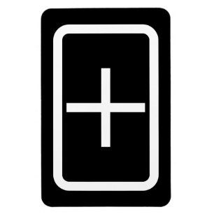 Zener-Kaart   plusteken Magneet