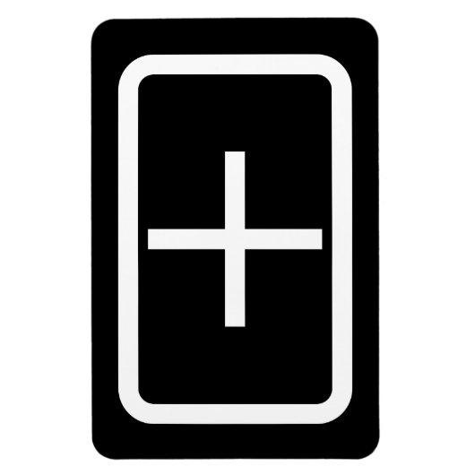 Zener-Kaart | plusteken Magneet (Verticaal)