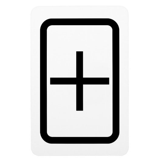Zener-Kaart | plusteken Magneet (Verticaal)