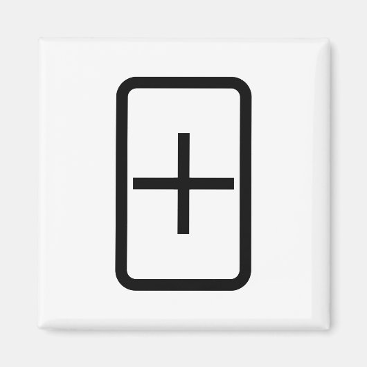 Zener-Kaart | plusteken Magneet (Voorkant)