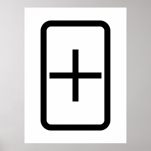 Zener-Kaart | plusteken Poster (Voorkant)