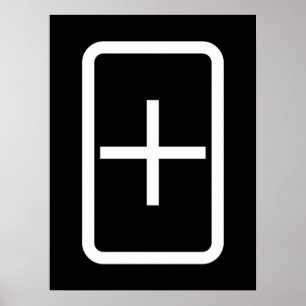 Zener-Kaart   plusteken Poster