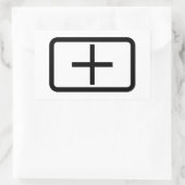 Zener-Kaart | plusteken Rechthoekige Sticker (Tas)
