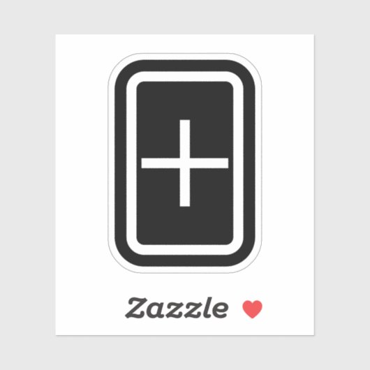 Zener-Kaart | plusteken Sticker (Vel)