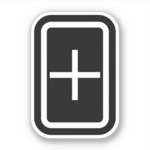 Zener-Kaart plusteken Sticker