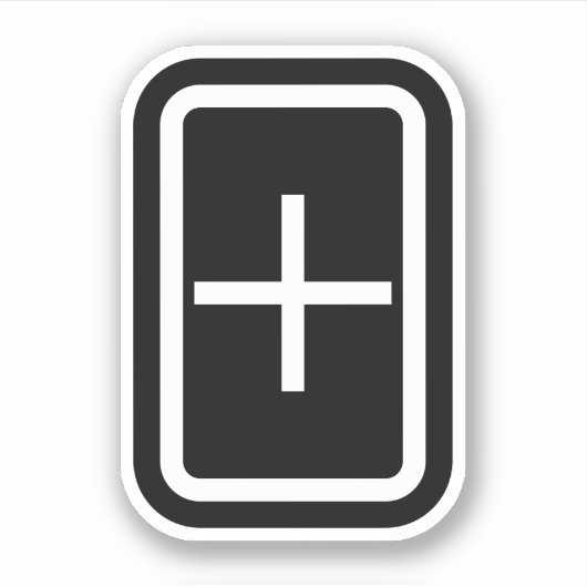 Zener-Kaart | plusteken Sticker (Voorkant)