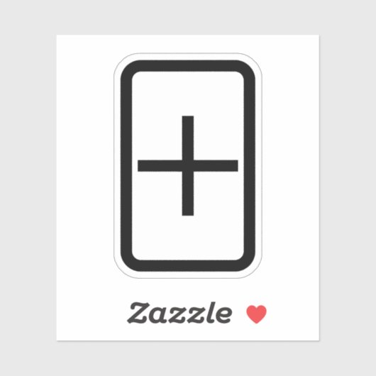 Zener-Kaart | plusteken Sticker (Vel)