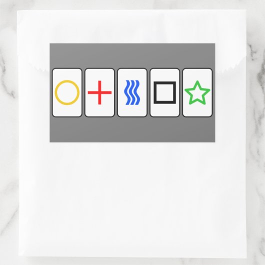 Zener Kaarten Sticker - Grijs (Tas)