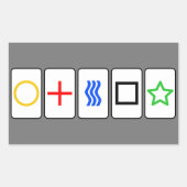 Zener Kaarten Sticker - Grijs (Voorkant)