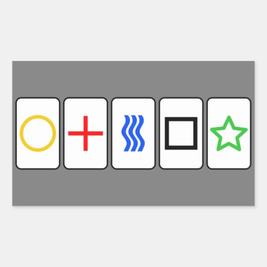 Zener Kaarten Sticker - Grijs (Voorkant)