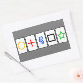 Zener Kaarten Sticker - Grijs (Envelop)