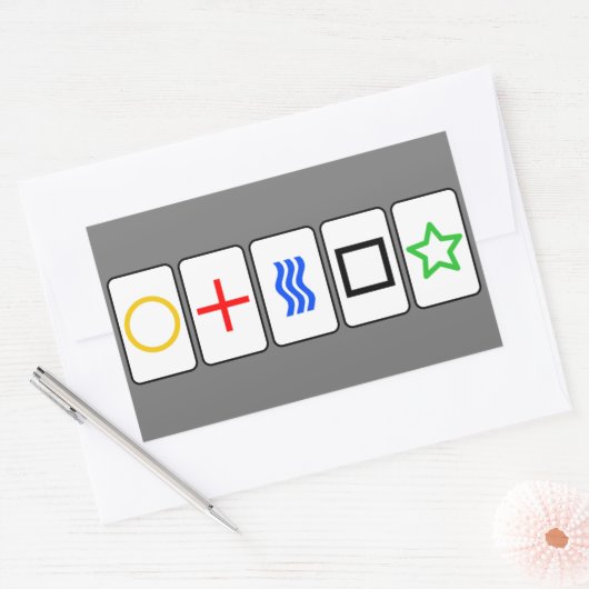 Zener Kaarten Sticker - Grijs (Envelop)