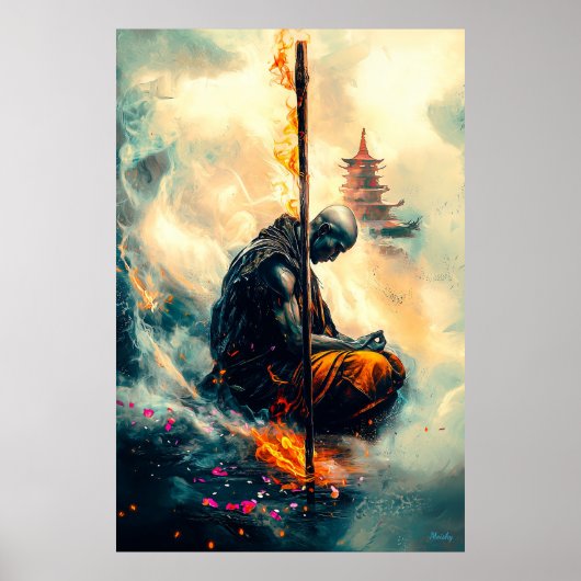 Zenfire Monk – Het pad van de eeuwige vlammen Poster (Voorkant)