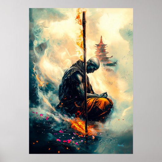 Zenfire Monnik – Het Pad van Eeuwige Vlammen Poster (Voorkant)