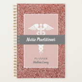 Zenhuisarts Afstuderen Roos Gold Glitter Planner (Voorkant)