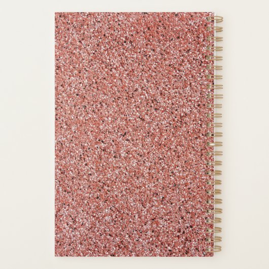 Zenhuisarts Afstuderen Roos Gold Glitter Planner (Achterkant)