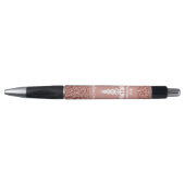 Zenhuisarts Roos Gold Glitter Monogram Pen (Voorkant)