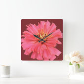 Zenia Floral Vierkante Klok (Huis)