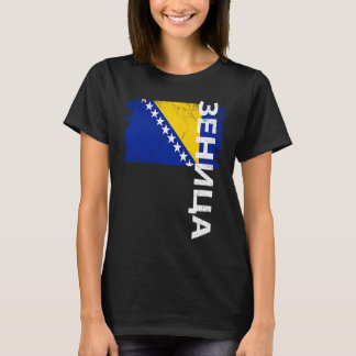 Zenica Bosnia Flag For Bosnian Men Women Kids T-shirt