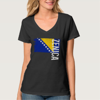 Zenica Bosnië Vlag Voor Bosnische Mannen Vrouwen K T-shirt