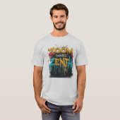 Zenith Bound: een Abstracte kosmische reis T-shirt (Voorkant volledig)