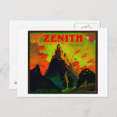 Zenith Oranje LabelWhittier, CA Briefkaart (Voorkant / Achterkant)