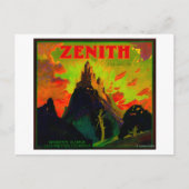 Zenith Oranje LabelWhittier, CA Briefkaart (Voorkant)