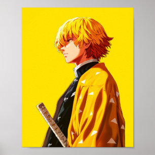 Zenitsu Agatsuma - Donder ademen Demon Slayer Poster