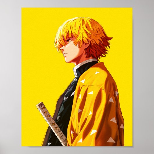 Zenitsu Agatsuma - Donder ademen Demon Slayer Poster (Voorkant)