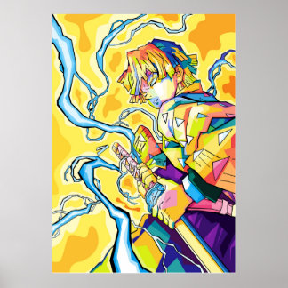 zenitsu demon slayer poster