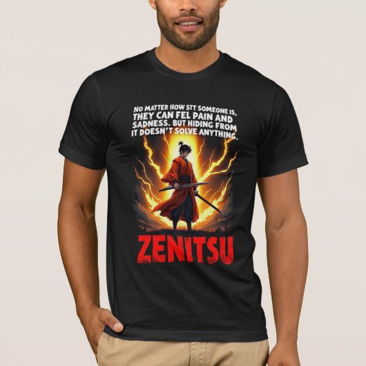 Zenitsu geïnspireerde anime T-shirt (Voorkant)