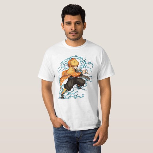 Zenitsu Kamado T-shirt (Voorkant volledig)