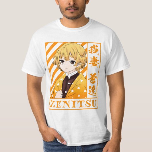 Zenitsu Kimetsy over yaiba T-shirt (Voorkant)